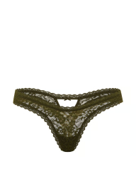 Кружевные трусики тонг Victoria's Secret 1162137528 (Зеленый S)