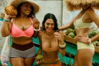 Кружевные трусики чики Victoria's Secret 1162191786 (Оранжевый L)