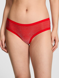 Бесшовные трусики чики Victoria's Secret PINK с блеском 1162217790 (Красный S)