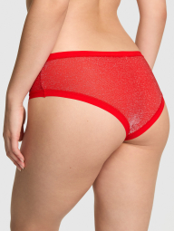 Бесшовные трусики чики Victoria's Secret PINK с блеском 1162217790 (Красный S)