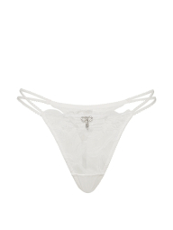 Трусики стринги Victoria's Secret с вышивкой и стразами 1162264271 (Белый XXL)