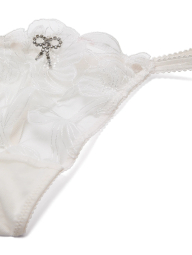 Трусики стринги Victoria's Secret с вышивкой и стразами 1162264271 (Белый XXL)