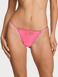 Гладкі трусики стрінги Victoria's Secret з вишивкою 1162741575 (Рожевий XS)
