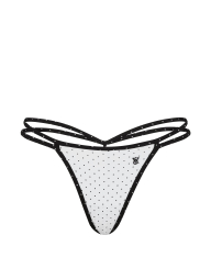 Женские трусики стринги Victoria's Secret с вышивкой 1162648722 (Белый S)
