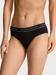 Хлопковые трусики хипхаггеры Victoria's Secret 1162654164 (Черный S)