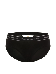 Хлопковые трусики хипхаггеры Victoria's Secret 1162654164 (Черный S)