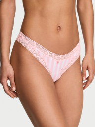 Женские трусики тонг Victoria's Secret с кружевной отделкой 1162659206 (Розовый S)
