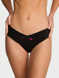 Бесшовные трусики тонг Victoria's Secret с принтом 1162666387 (Черный S)