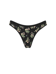Трусики тонг Victoria's Secret с принтом 1162905651 (Черный S)