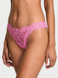Мереживні трусики тонг Victoria's Secret 1162888902 (Рожевий S)