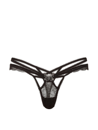 Трусики тонг Victoria's Secret з метеликом 1163091833 (Чорний XL)