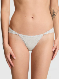 Женские трусики чики Victoria's Secret Pink с блеском 1163209047 (Серый M)