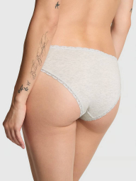 Женские трусики чики Victoria's Secret Pink с блеском 1163209047 (Серый M)