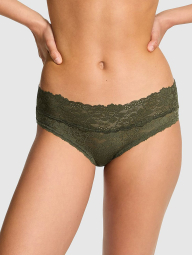 Кружевные трусики хипхаггеры Victoria's Secret Pink 1163213257 (Оливковый XS)