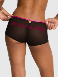 Сетчатые трусики шортики Victoria's Secret Pink 1163256146 (Черный S)