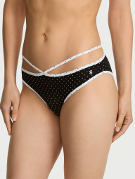 Трусики бикини Victoria's Secret с принтом 1163256499 (Черный S)