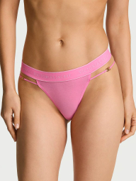 Хлопковые трусики тонг Victoria's Secret с бретелями 1163257256 (Розовый S)
