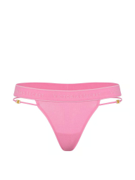 Хлопковые трусики тонг Victoria's Secret с бретелями 1163257256 (Розовый S)
