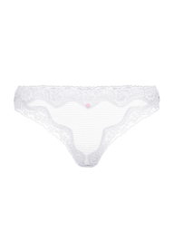 Жіночі сітчасті трусики Тонг Victoria's Secret з мереживом 1163314842 (Білий S)