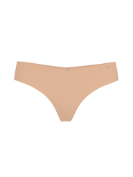 Безшовні бавовняні трусики тонг Victoria's Secret 1163315748 (Бежевий XXL)