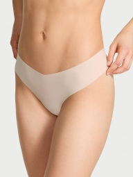 Бесшовные трусики тонг Victoria's Secret с логотипом 1163362350 (Бежевый S)
