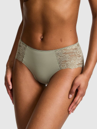 Трусики чики Victoria's Secret PINK з мереживом 1163403235 (Зелений L)