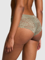 Трусики чики Victoria's Secret PINK з мереживом 1163403235 (Зелений L)