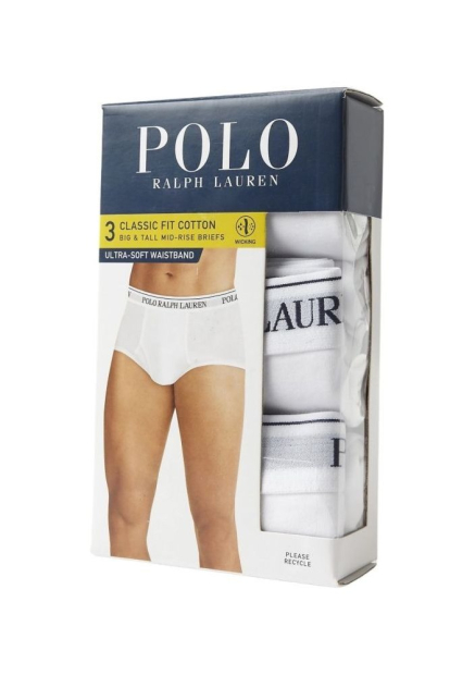 Набор мужских трусов Polo Ralph Lauren брифы 1159843824 (Белый 3X)