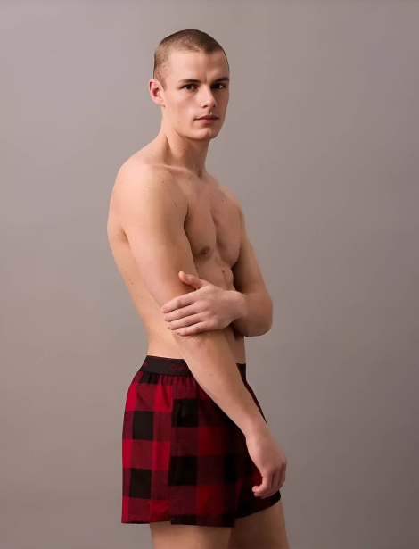 Мужские хлопковые трусы Calvin Klein боксеры 1159841285 (Красный XL)