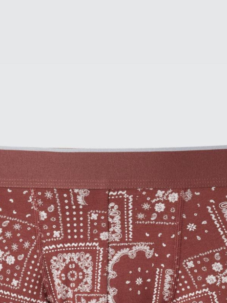 Мужские трусы-боксеры UNIQLO с принтом 1159843096 (Красный 3XL)