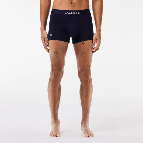 Фирменные мужские трусы транки Lacoste набор 1159843263 (Синий/Красный XXL)