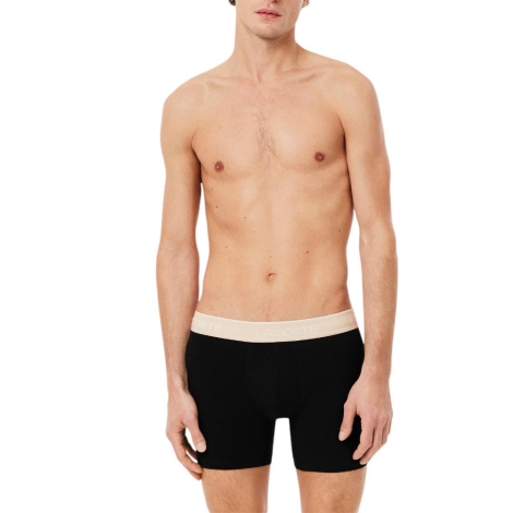 Набор фирменных мужских трусов Lacoste боксеры 1159848270 (Черный XXL)