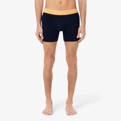 Набор фирменных мужских трусов Lacoste боксеры 1159848273 (Синий L)