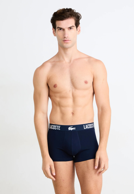 Фирменные мужские трусы транки Lacoste 1159850021 (Синий M)