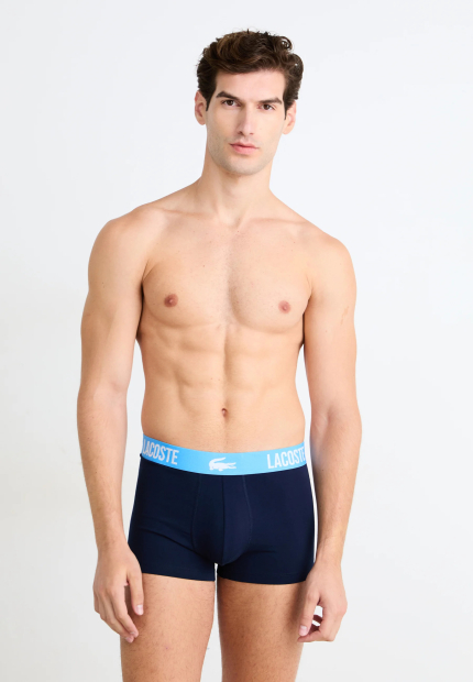 Фирменные мужские трусы транки Lacoste 1159850021 (Синий M)