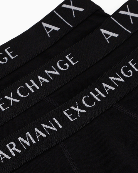 Набор мужских трусов Armani Exchange транки 3 шт 1159854167 (Черный M)