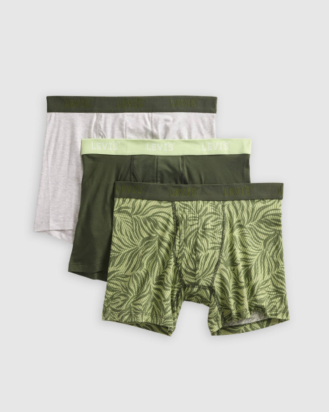 Трусы мужские боксеры Levi's набор 1159857657 (Серый/Зеленый M)