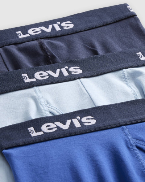 Набор мужских трусов боксеров Levi's 3 шт 1159857738 (Синий/Голубой L)