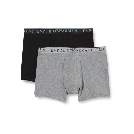 Набор мужских трусов Emporio Armani боксеры 2шт 1159858552 (Черный/Серый M)