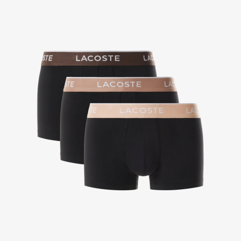 Набор мужских трусов Lacoste транки 3 шт 1159861136 (Черный XL)