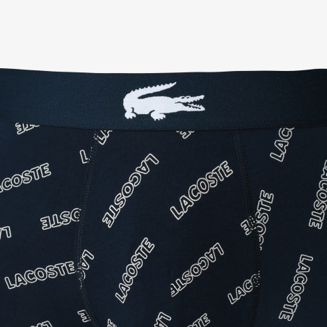 Набор фирменных мужских трусов Lacoste боксеры 3 шт 1159861160 (Синий/Серый L)