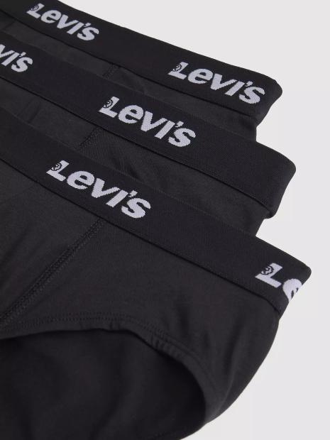 Набор мужских трусов Levi's брифы 3 шт 1159861891 (Черный XL)