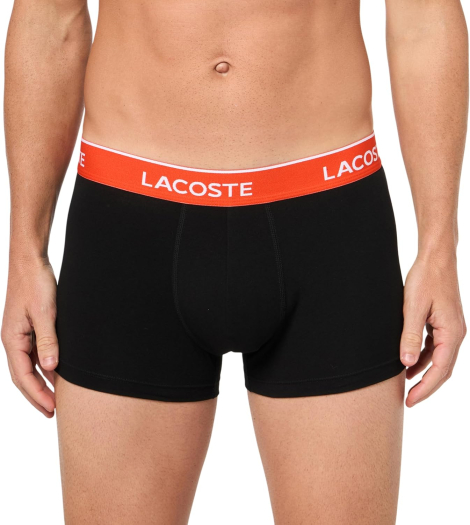 Набор фирменных мужских трусов Lacoste транки 5 шт 1159861942 (Черный XXL)