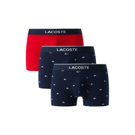 Набор мужских трусов Lacoste транки 3 шт 1159862081 (Синий/Красный XXL)