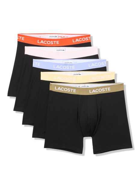 Набор фирменных мужских трусов Lacoste боксеры 5 шт 1159863617 (Черный XL)