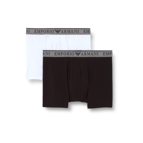 Набір чоловічих трусів Emporio Armani боксери 2шт 1159865390 (Чорний/Білий XL)