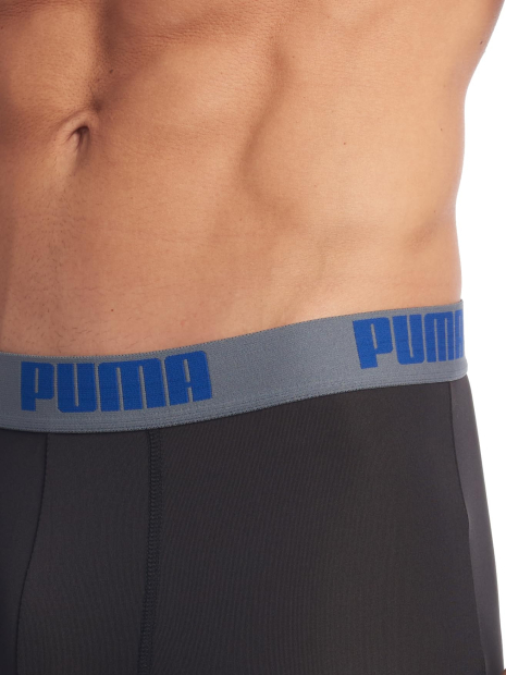 Фірмові чоловічі труси боксери PUMA набір 3 шт. 1159903275 (Чорний/Сірий M)