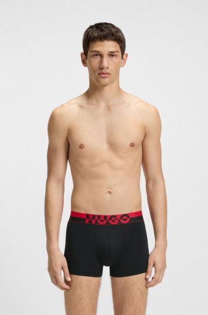 Набір чоловічих трусів HUGO by Hugo Boss транки 3 шт. 1160554579 (Чорний/Червоний M)
