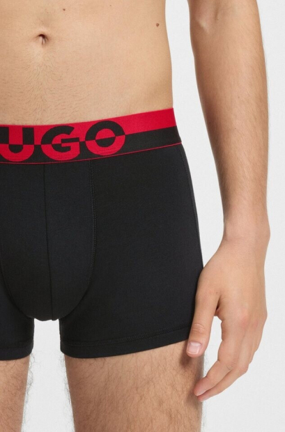 Набір чоловічих трусів HUGO by Hugo Boss транки 3 шт. 1160554579 (Чорний/Червоний M)