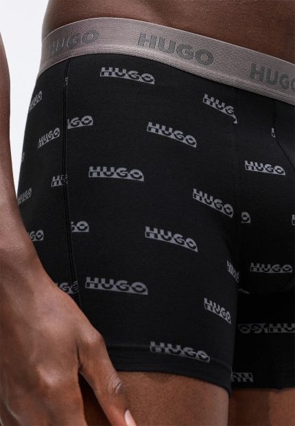 Набор мужских трусов HUGO by Hugo Boss боксеры 3 шт 1160917555 (Черный/Серый XXL)